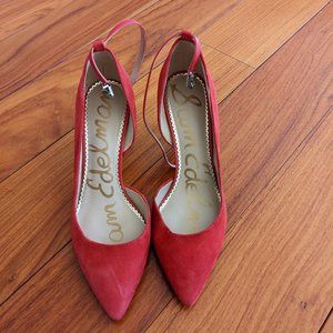 Sam Edelman Red Ankle Strap Heels in 8.5
